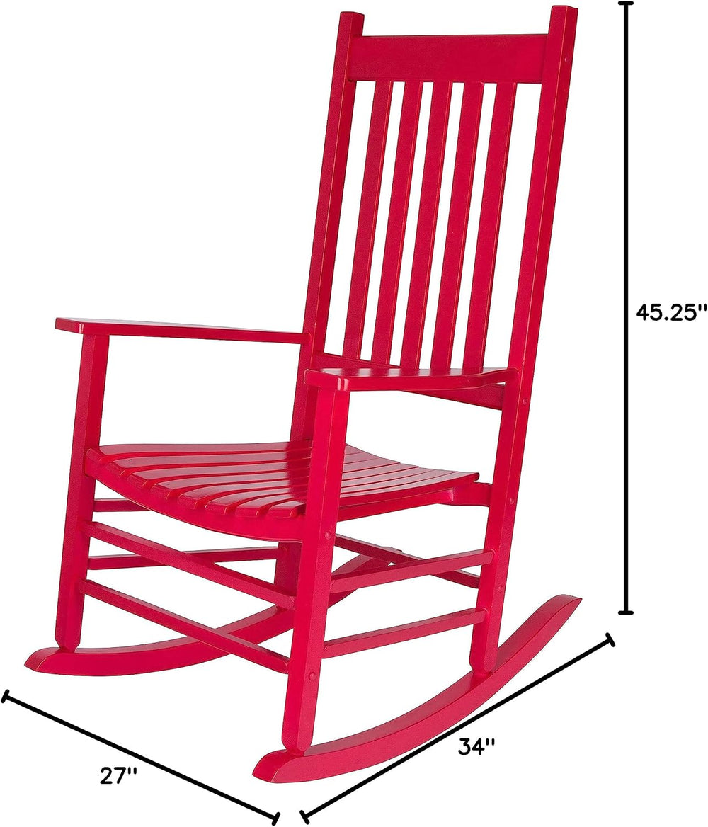 Shine Company Vermont Porch Rocker, Chili Pepper