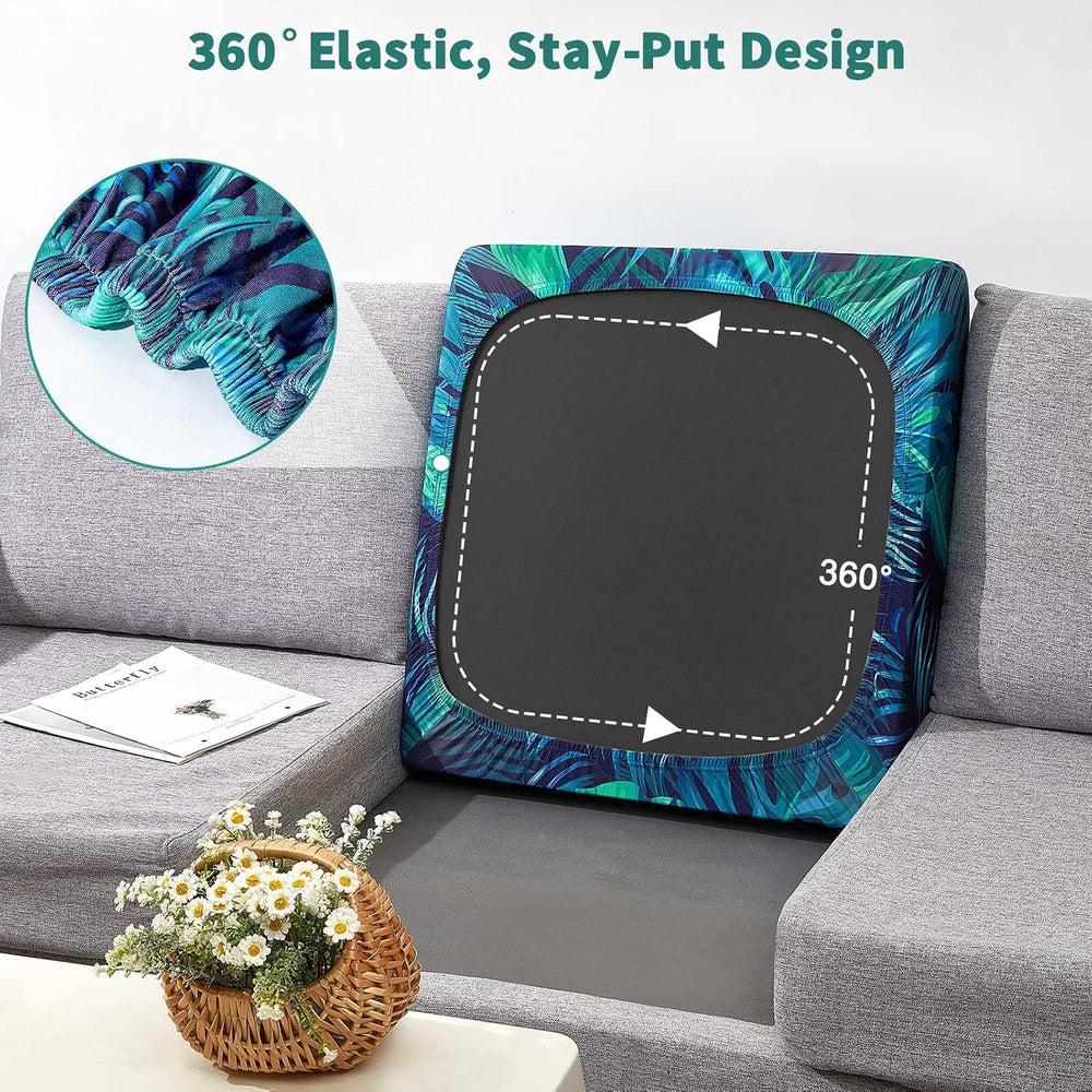 14 Pieces Outdoor Cushion Covers, 6-Seat Couch Sectional Slipcovers