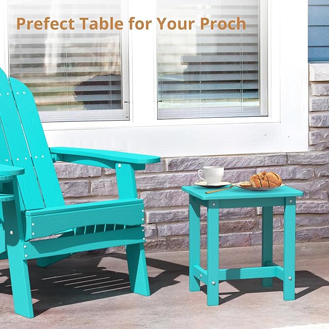 LUE BONA Outdoor Side Table, HDPS Small Outdoor Table, Adirondack Side Table,...