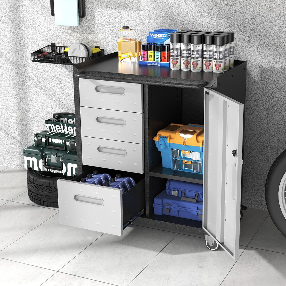Metal Storage Cabinet for Garage, Tool Cabinet, Utility Cabinet