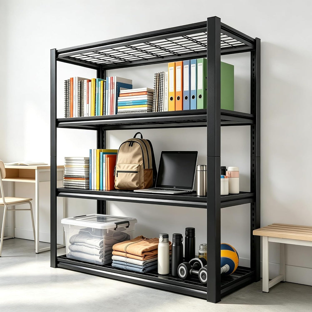 REIBII 40" W Garage Shelving with Double-Layer Frame for Homeowners and DIY