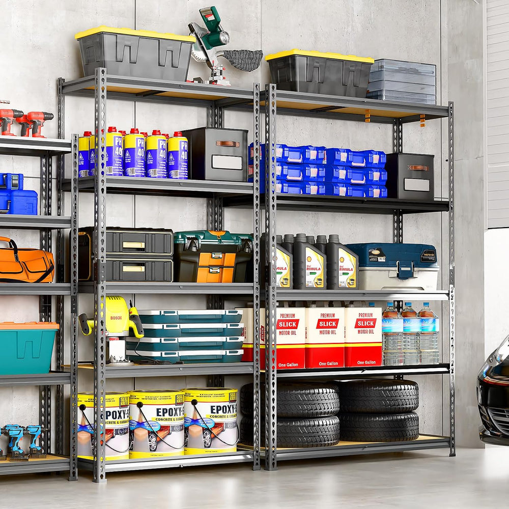 5-Tier Storage Shelving Unit, Metal, for Kitchen, Garage, Laundry Room, Adjus...