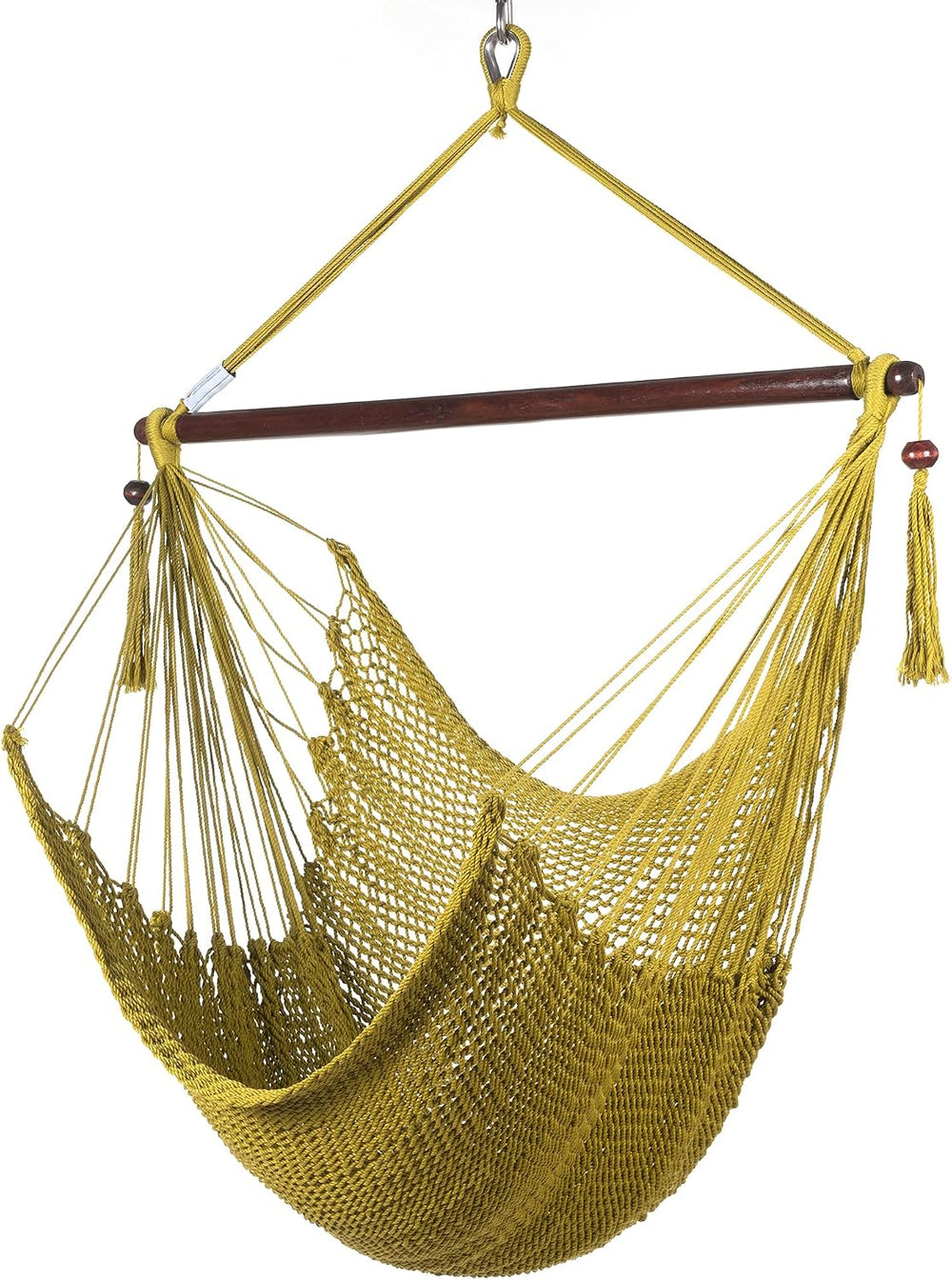 Caribbean Hammock Chair with Footrest - 40 inch - Soft-Spun Polyester - (Olive)