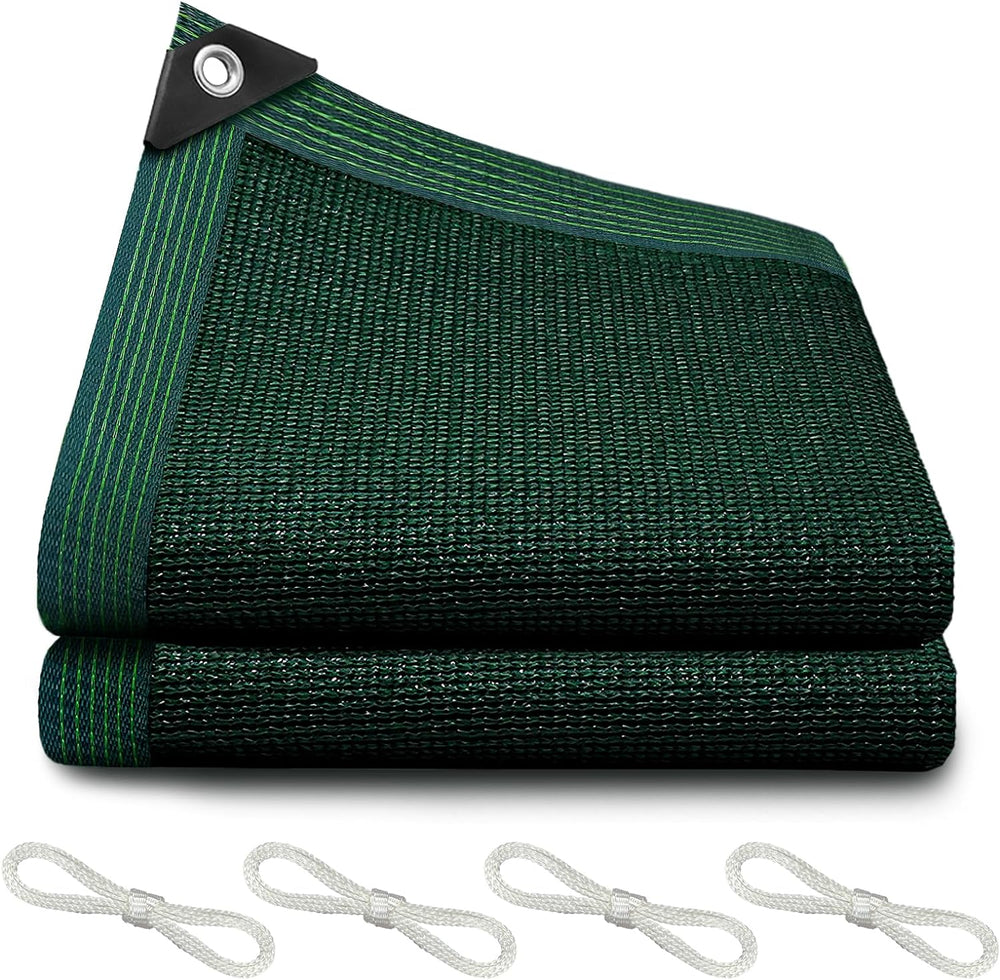 90% Blackish Green Shade Cloth, 10 x 20 ft with Reinforced Grommets