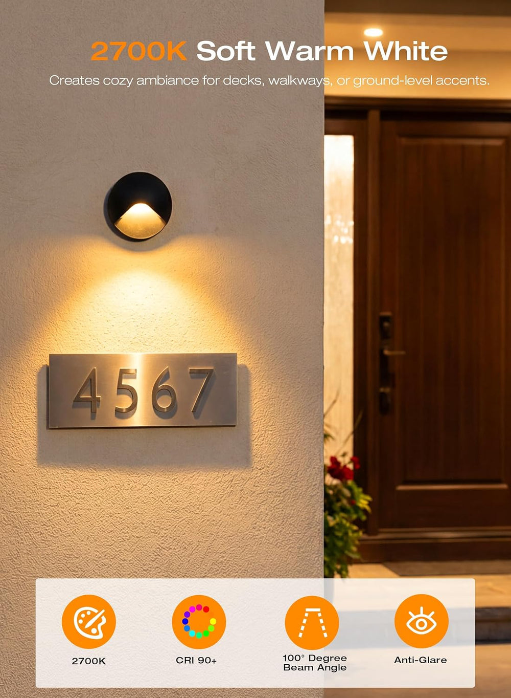 CLOUDY BAY [12 Pack] Anti-Glare Low Voltage LED Deck Lights - 12-24V Recessed...