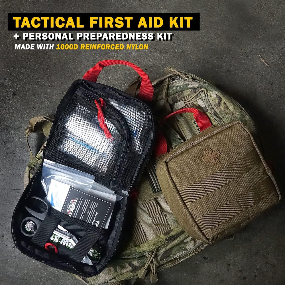 Everlit 180 Pieces Tactical First Aid Kit IFAK Molle EMT Pouch Outdoor Campin...