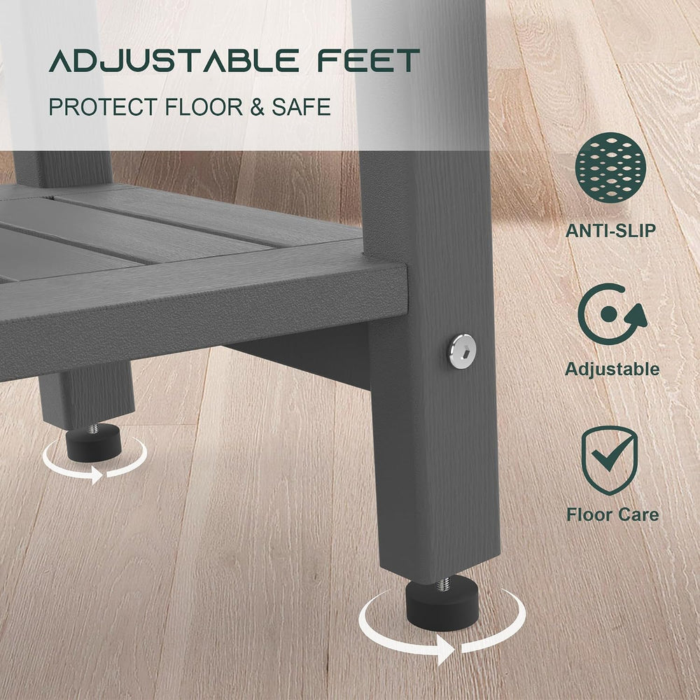 Waterproof HDPE Shower Bench for Inside Shower, Shower Stool, Grey