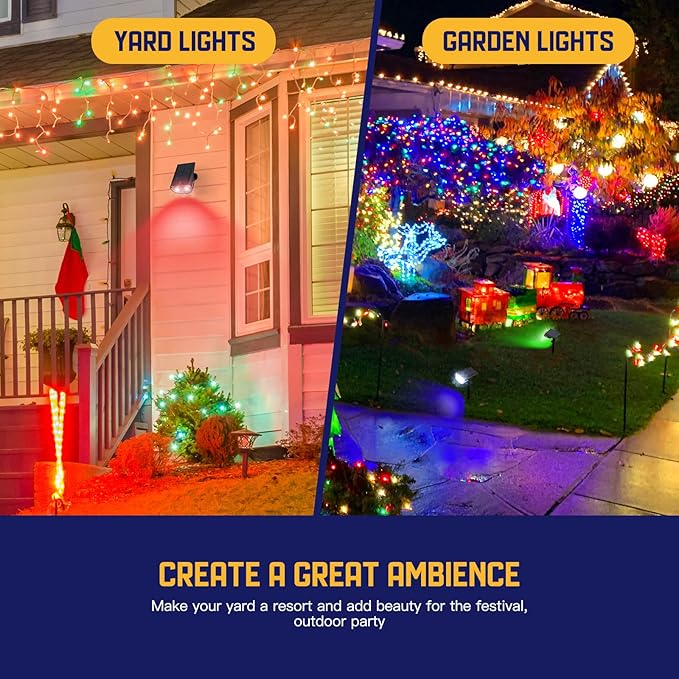 Kyosho IP67 Waterproof Color Solar Spot Lights Outdoor, Color Changing Outdoo...