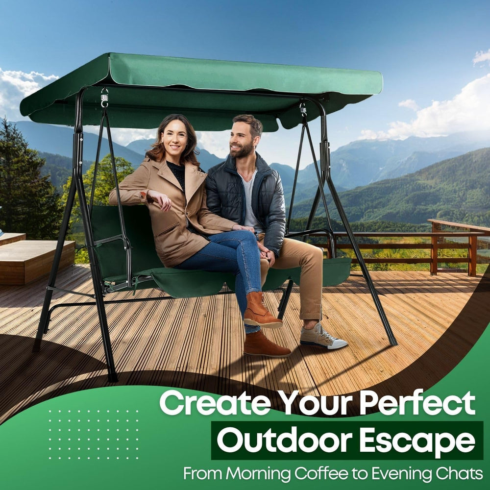 Flexzion Replacement Canopy for Outdoor Swing - 75" x 52" / 1.90m x...