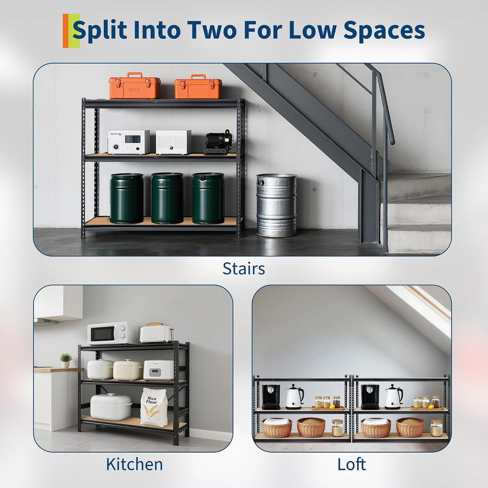 Garage Storage Shelves 5 Tiers, Heavy Duty Storage Shelving Racks with 3000 L...