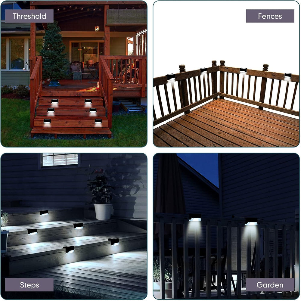 Tuanse 36 Pack Solar Deck Lights Outdoor Step Waterproof LED Stairs Lights Ou...