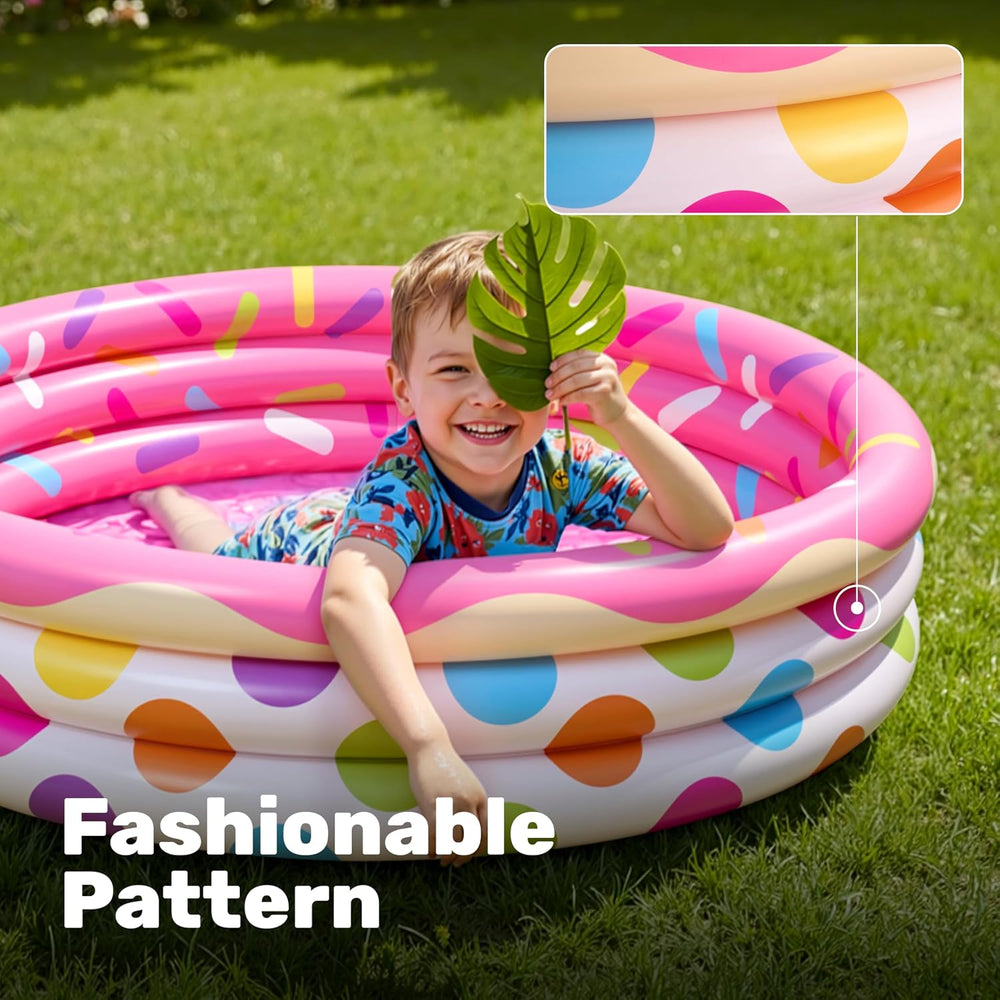 3 Pack 45" X 10" Inflatable Kiddie Pools, Watermelon & Pineappl...