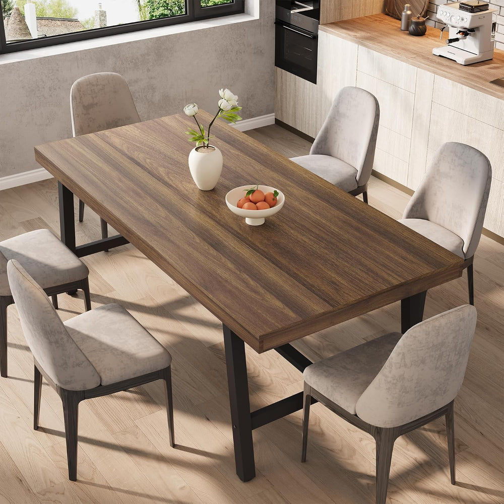 GarveeHome Industrial Dining Table for 6-8, 70.87" Heavy Duty Rectangula...