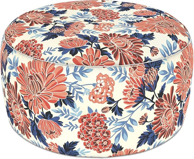 LVTXIII Indoor/Outdoor Extra Large Inflatable Ottoman Pouf D31 x H14 Inch, Ro...