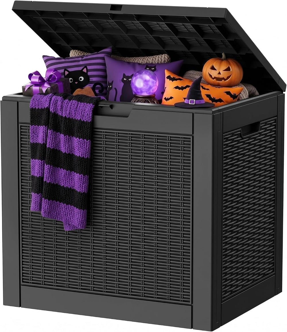 Outdoor Storage Box,42 Gallon Waterproof Resin Patio Deck Box
