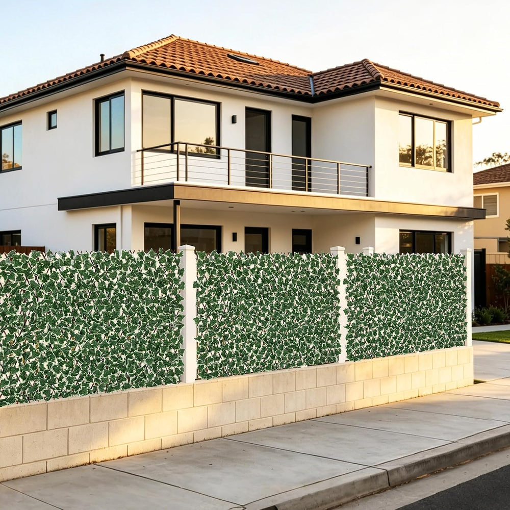 Expandable Fence Privacy Screen for Balcony Patio Outdoor, Greenery Expandabl...
