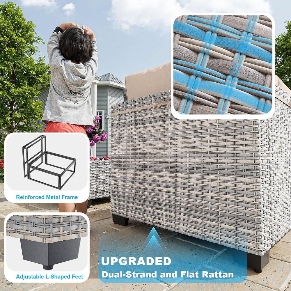 Outdoor PE Wicker Rattan Modular Patio Sectional Sofa Set