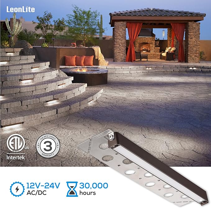 LEONLITE 12 Inch LED Hardscape Lighting, Update Retaining Wall Lights, LED La...