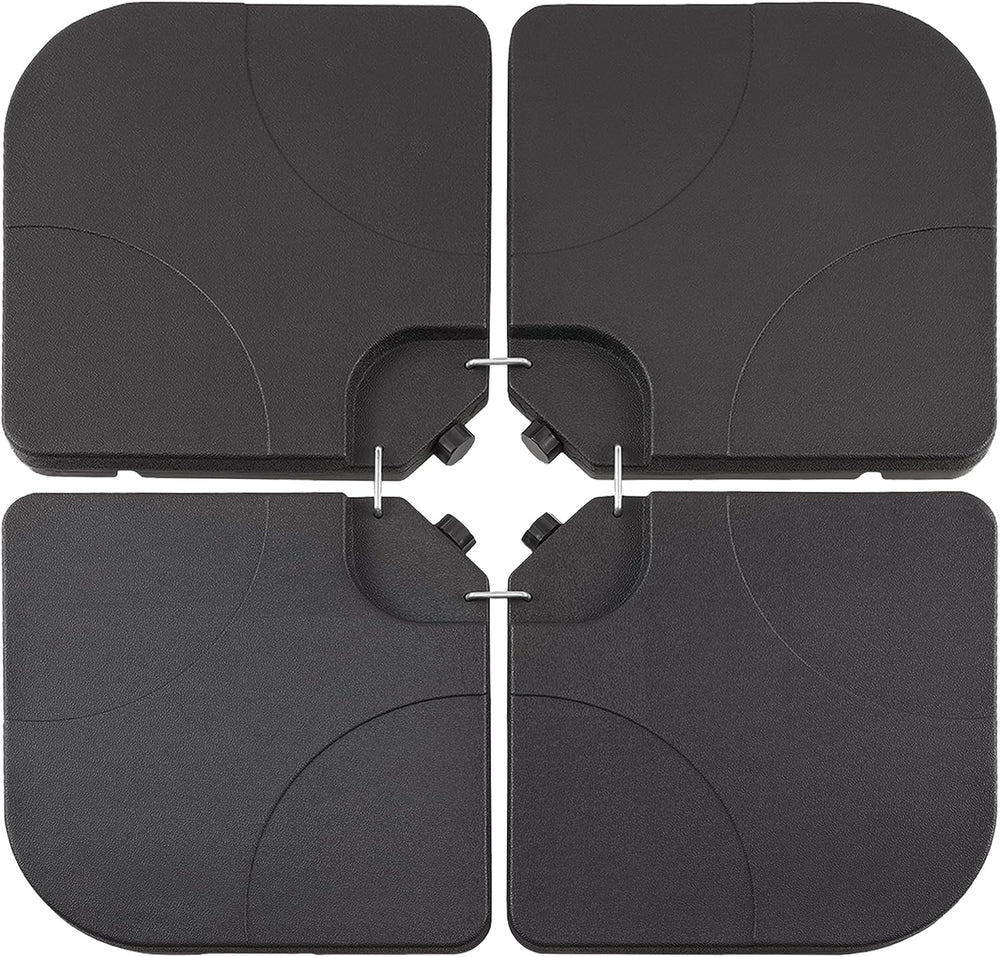 VECELO 4-Piece Heavy-Duty Cantilever Offset Patio Umbrella Base/Stand Outdoor...