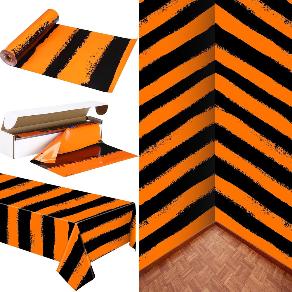 Tudomro 54 Inch x 100 ft Halloween Tablecloth Roll with Cutter Box