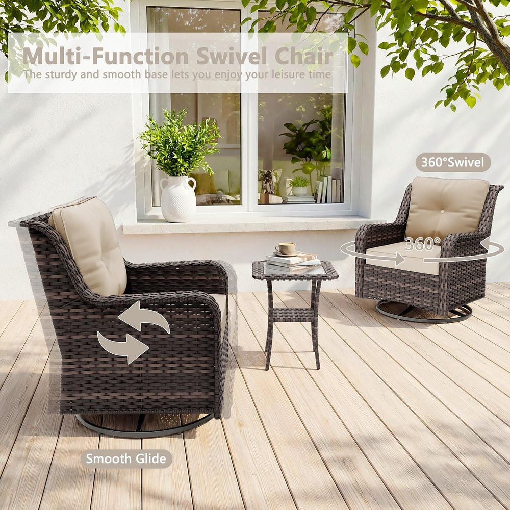 7 Pieces Outdoor Patio Furniture Set,Sand
