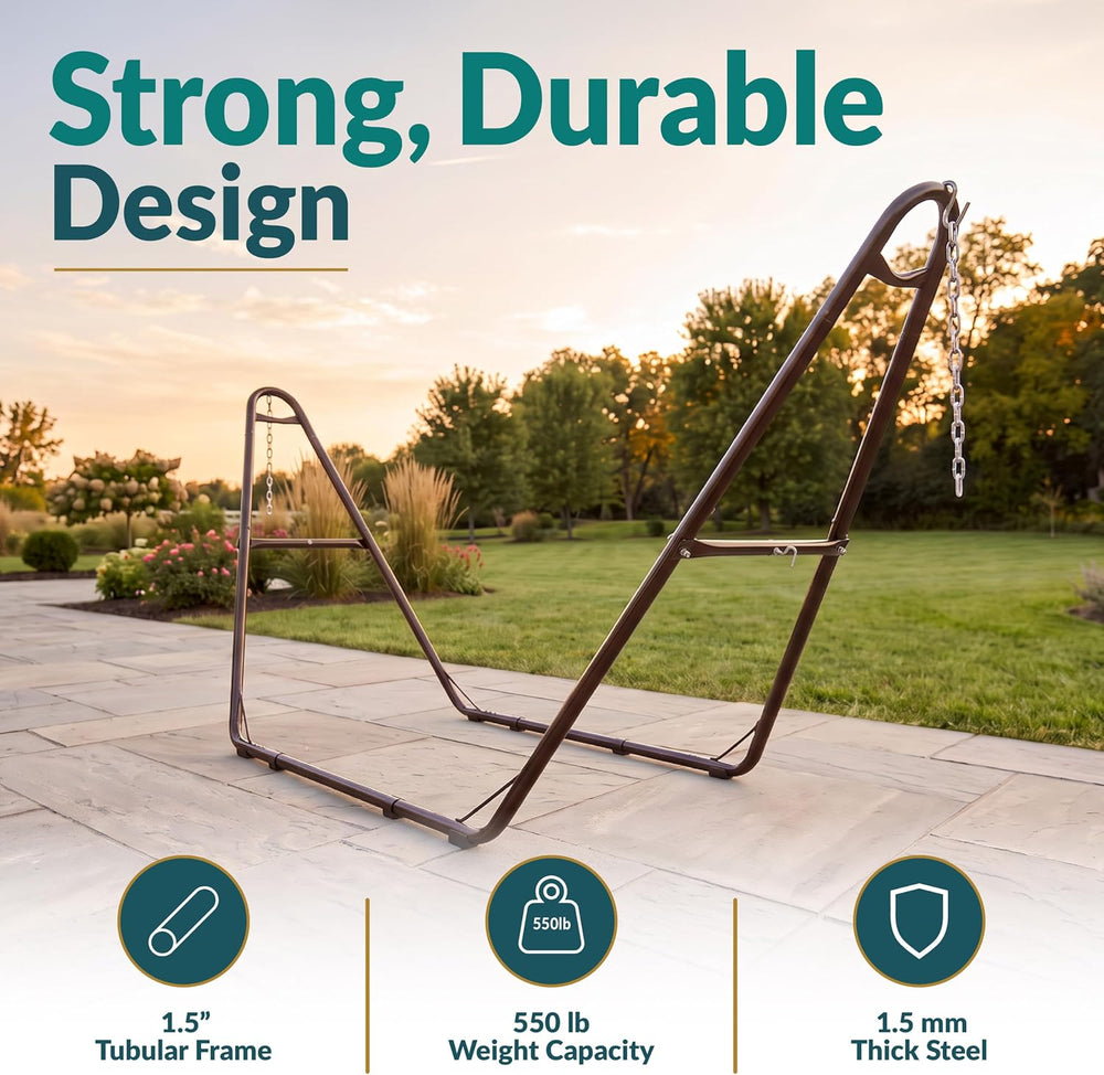 Sunnydaze Universal Heavy-Duty Hammock Stand for Outside, Chains Included