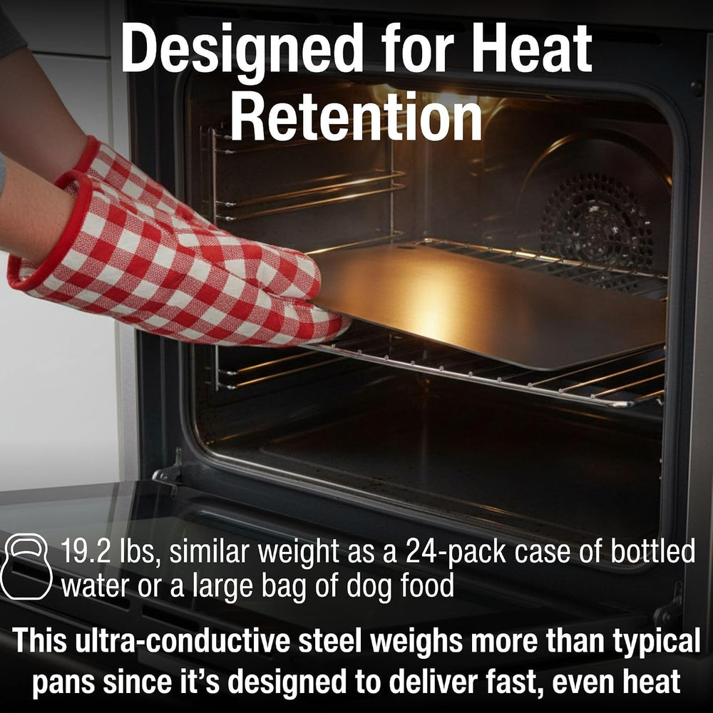 ThermiChef 14" x 20" Pizza Steel - 1/4" Steel, 19.2 lbs