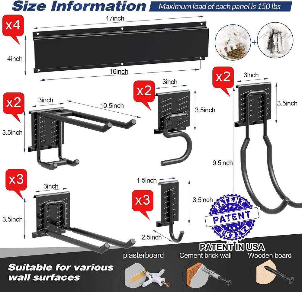 Sttoraboks Garage Tool Storage Rack, Heavy Duty Garage Storage Organizer Rack...