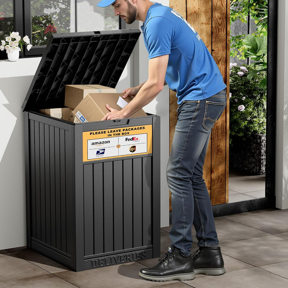 Package Delivery Box for Outside, Black