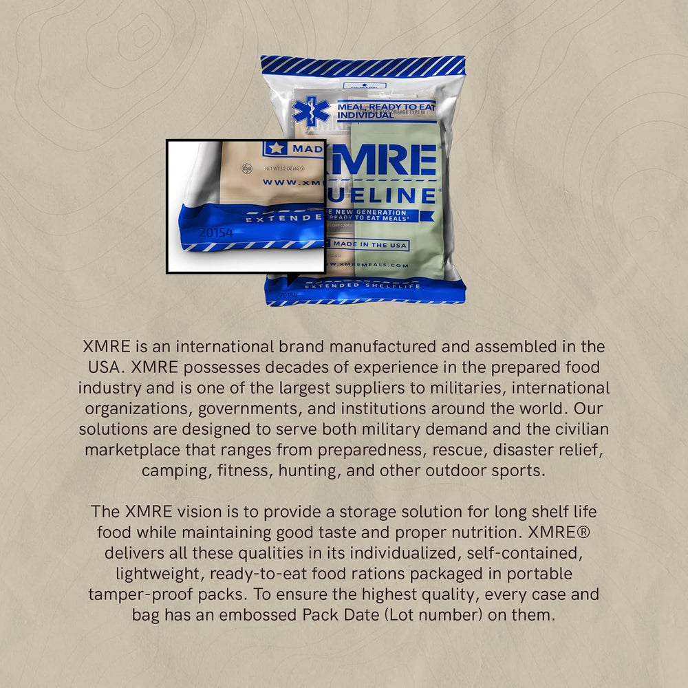 XMRE Blue Line MRE Meals Military 2022 Bulk | Military Grade MREs | For Survi...