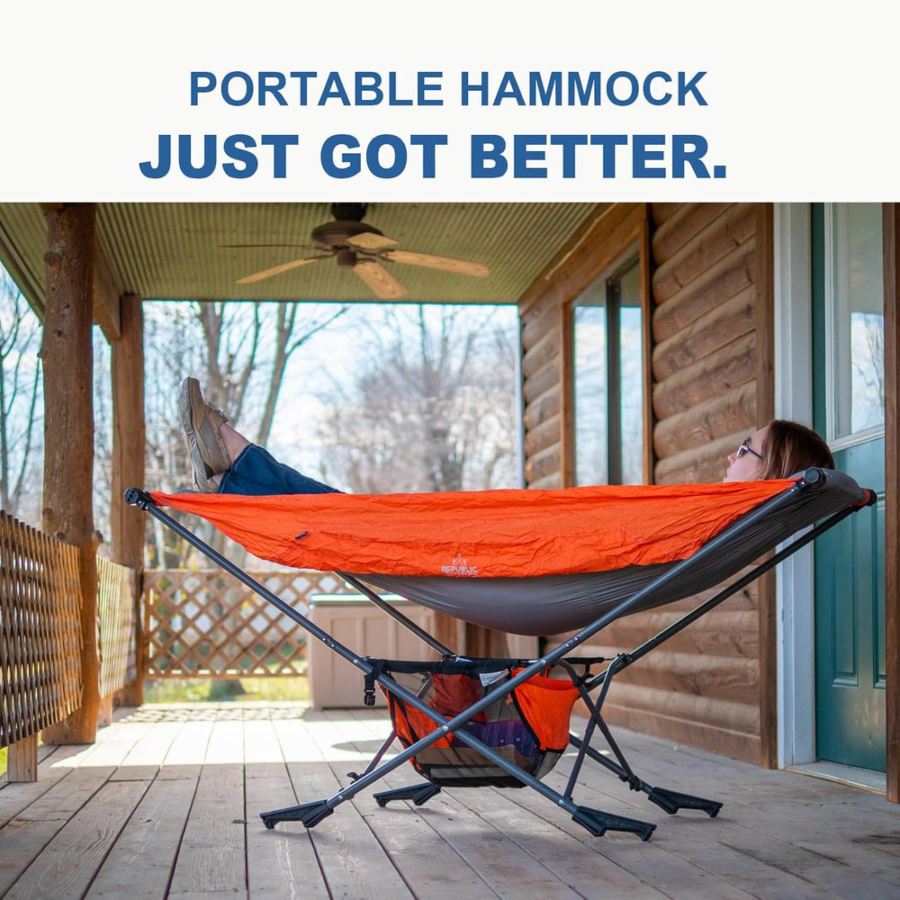 Portable Hammock with Stand for Indoor Outdoor Camping Essentials