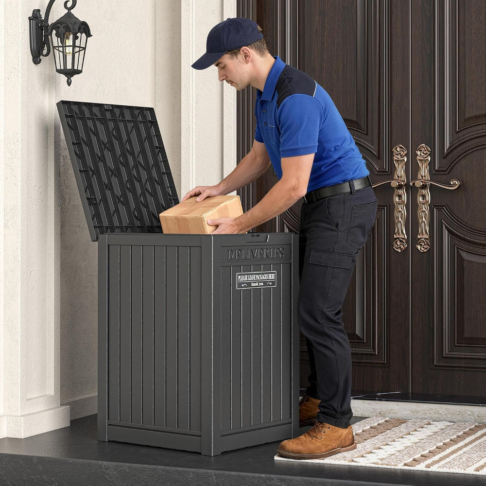 Package Delivery Box for Outside, Black