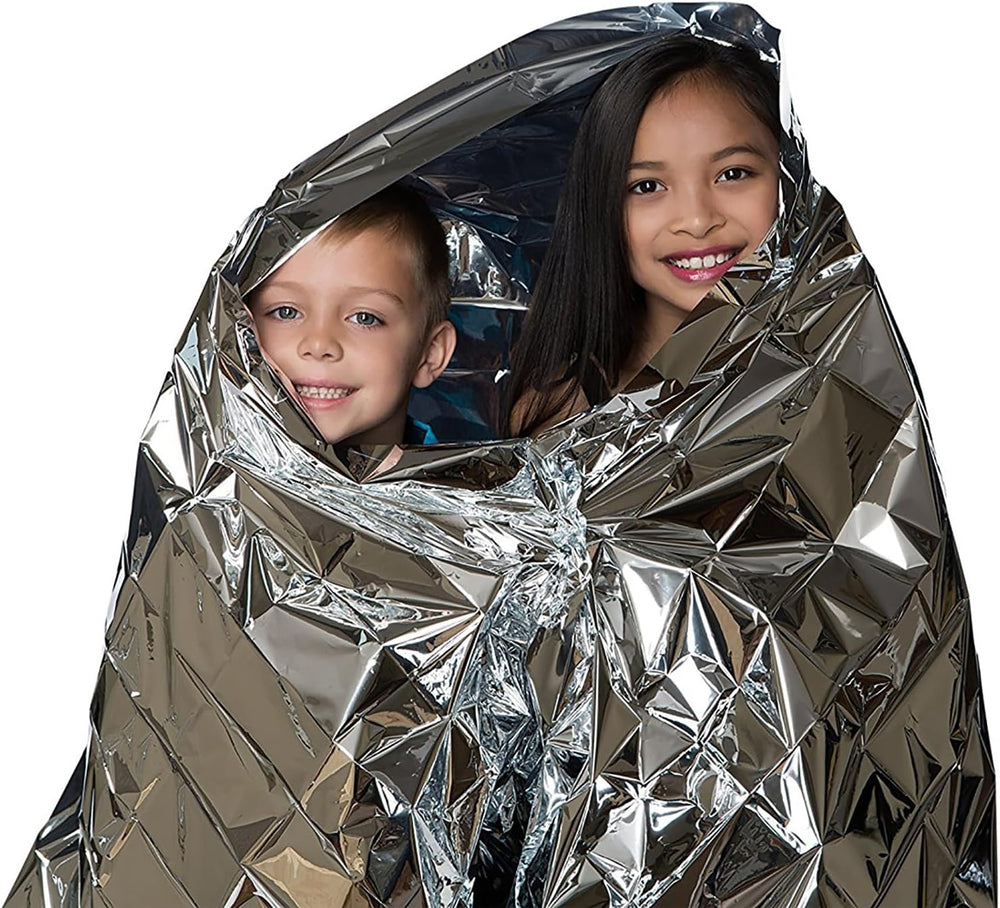 Emergency Foil Blanket 50 Pack Survival Thermal Mylar Reflective Blankets