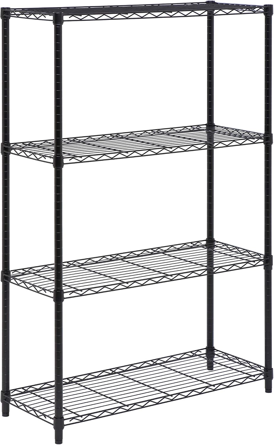 Honey-Can-Do 4-Tier Heavy Duty Adjustable Shelving Unit, 250-lb Per Shelf Met...