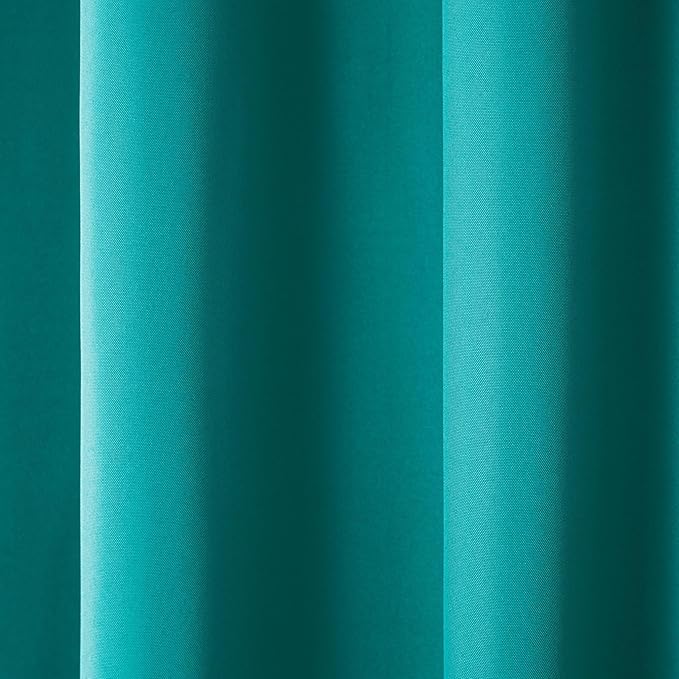 TOWN & COUNTRY BASICS Cabana Solid Heavyweight Indoor Outdoor Curtains, L...
