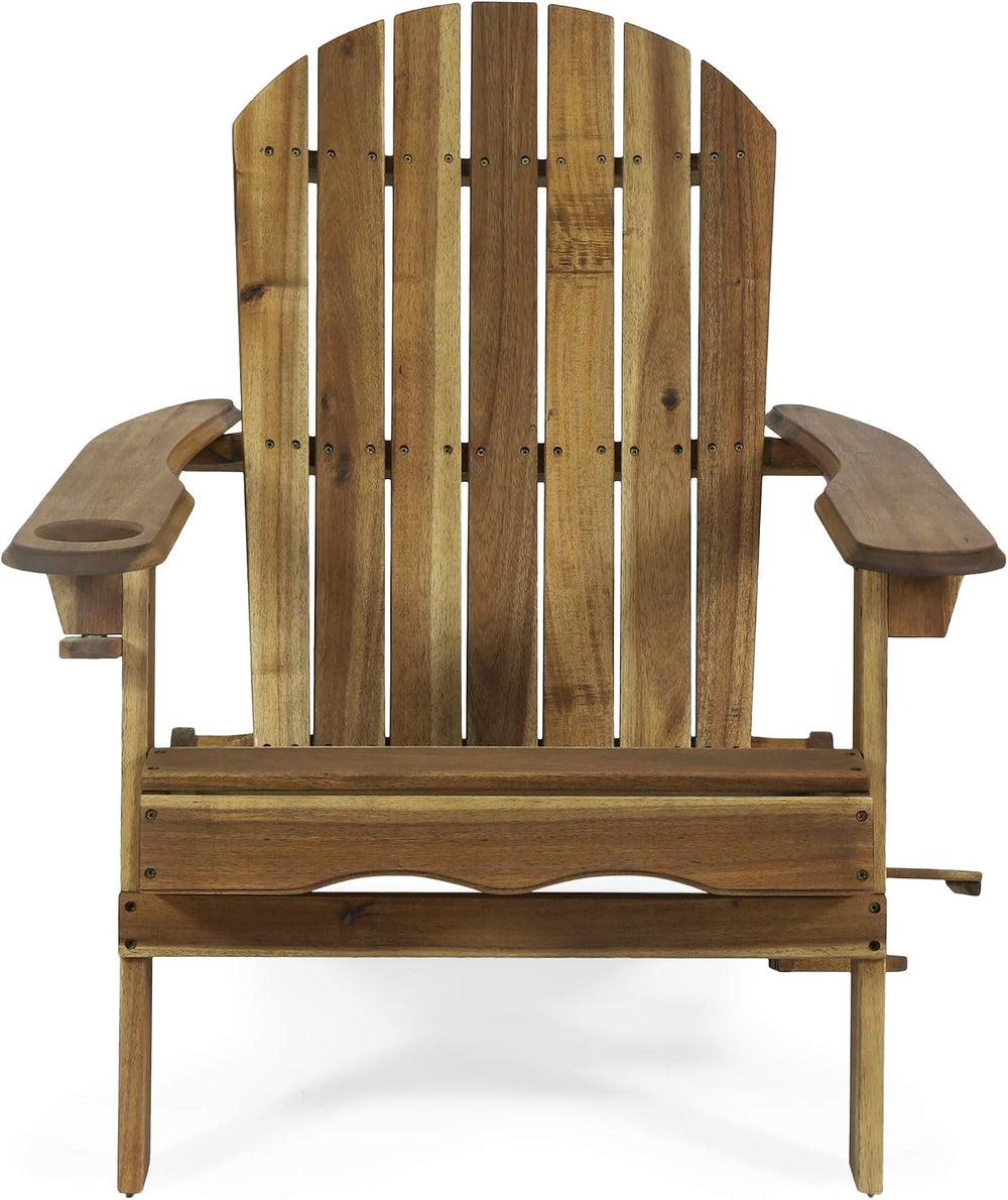 Christopher Knight Home Cynthia Outdoor Acacia Wood Folding Adirondack Chair,...