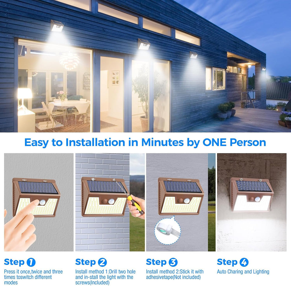 Peasur Solar Lights Outdoor Waterproof [12 Packs/140 LEDs], 3 Lighting Modes ...