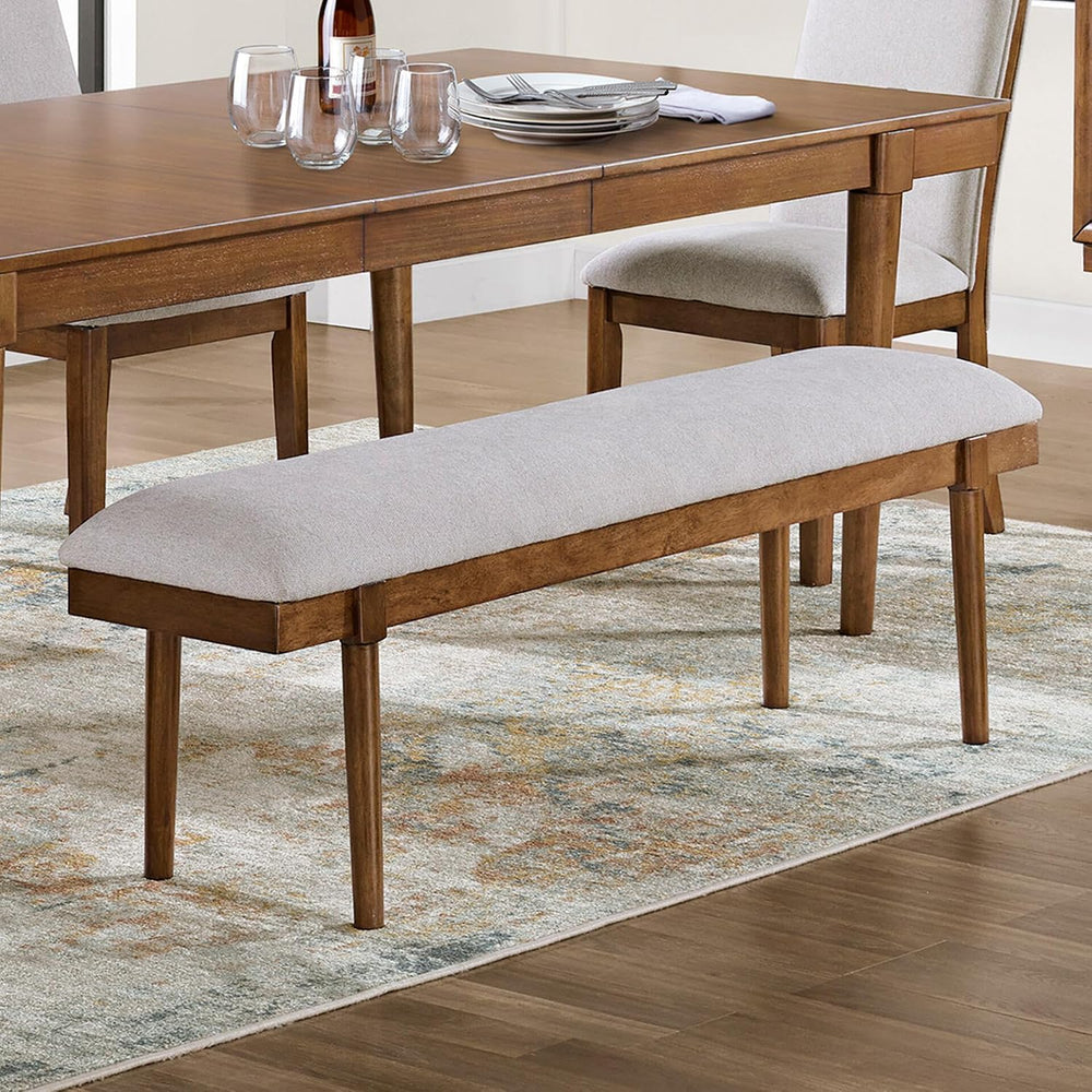 Signature Design by Ashley Dining Bench, 59" Backless Upholstered Wood