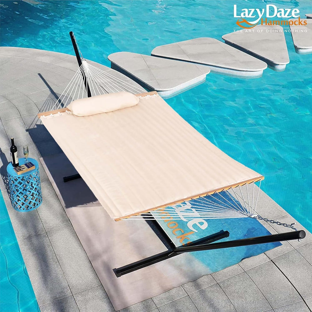 Lazy Daze Heavy Duty 13 Ft Hammock Stand with Hooks and Chains for Outdoor