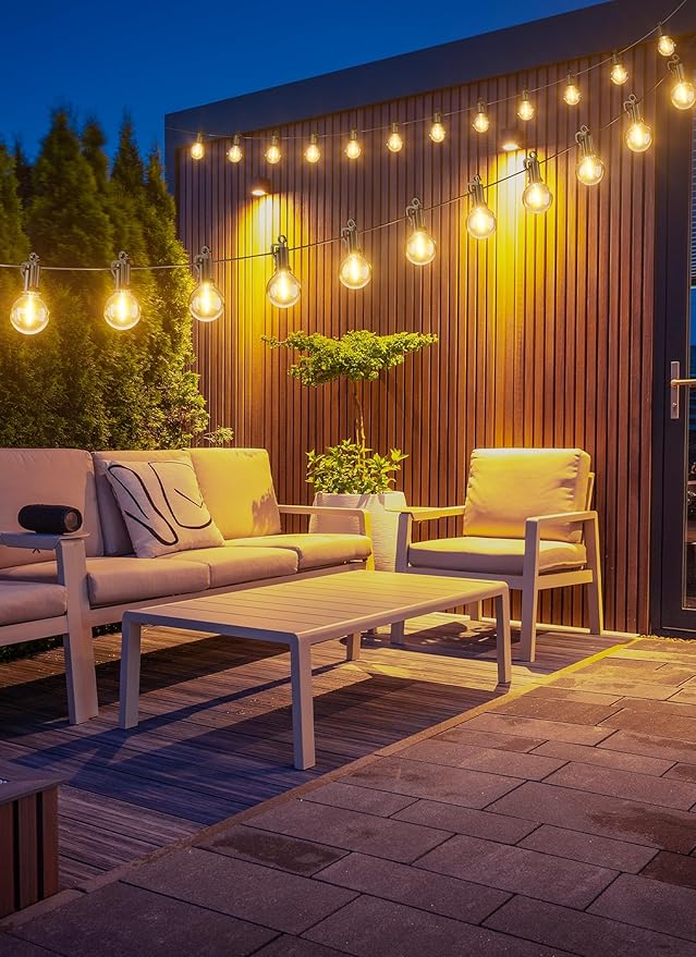 Brightown Outdoor String Lights 69 Feet G40 Globe Patio Lights with 32 Edison...