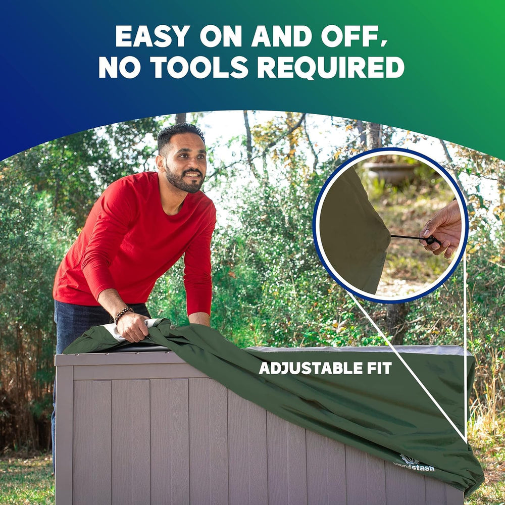 YardStash Deck Box Cover - Heavy Duty, Waterproof Covers for Outdoor Cushion ...