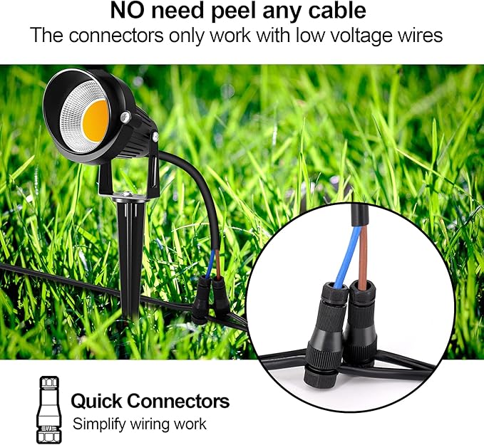 ZUCKEO 10W Low Voltage Landscape Lights LED Landscape Lighting with Connector...