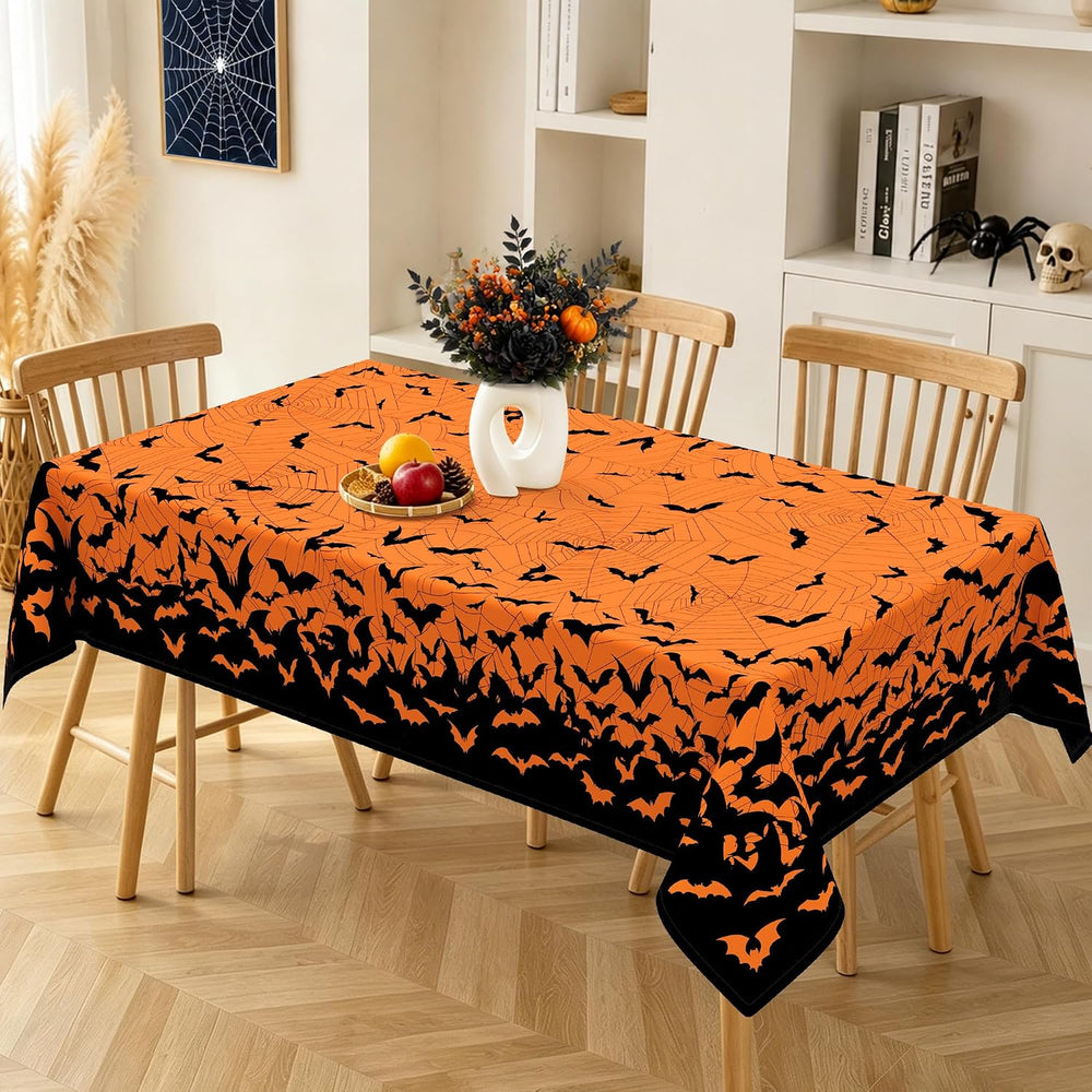 Halloween Bats Rectangle Tablecloth for Dining Decor 60" x 120"