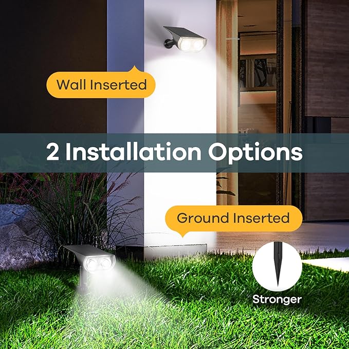 Linkind Solar Lights Outdoor Waterproof IP65, StarRay Dusk-to-Dawn Outdoor So...