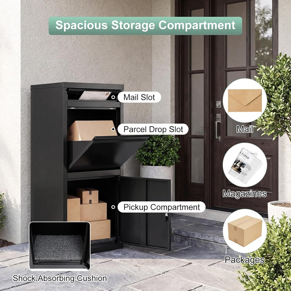 IRONMAX Heavy Duty Steel Package Delivery Boxes for Outside, 16"x15&quot...