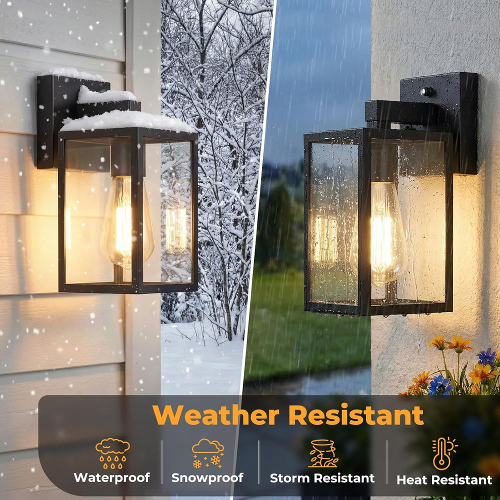FOLKSMATE 2 Pack Dusk to Dawn Outdoor Wall Light Fixtures, Hardwired Anti‑Rus...