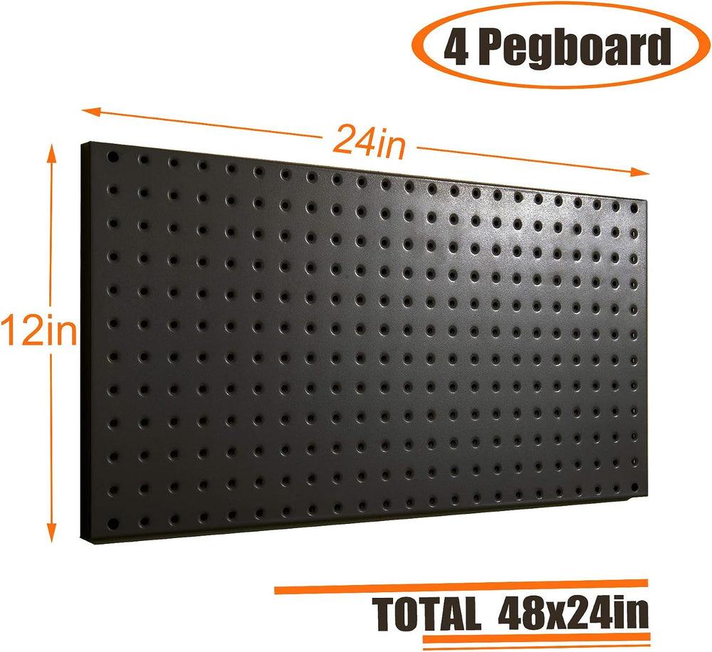 Wallmaster Garage Pegboard Storage Organizer - 48pcs Pegboard Hooks Set