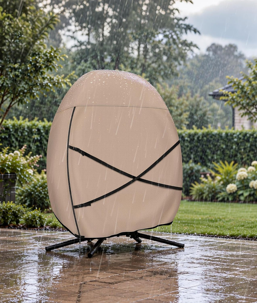 ULTCOVER Patio Hanging Egg Chair Cover, 66W x 43D x 68H in