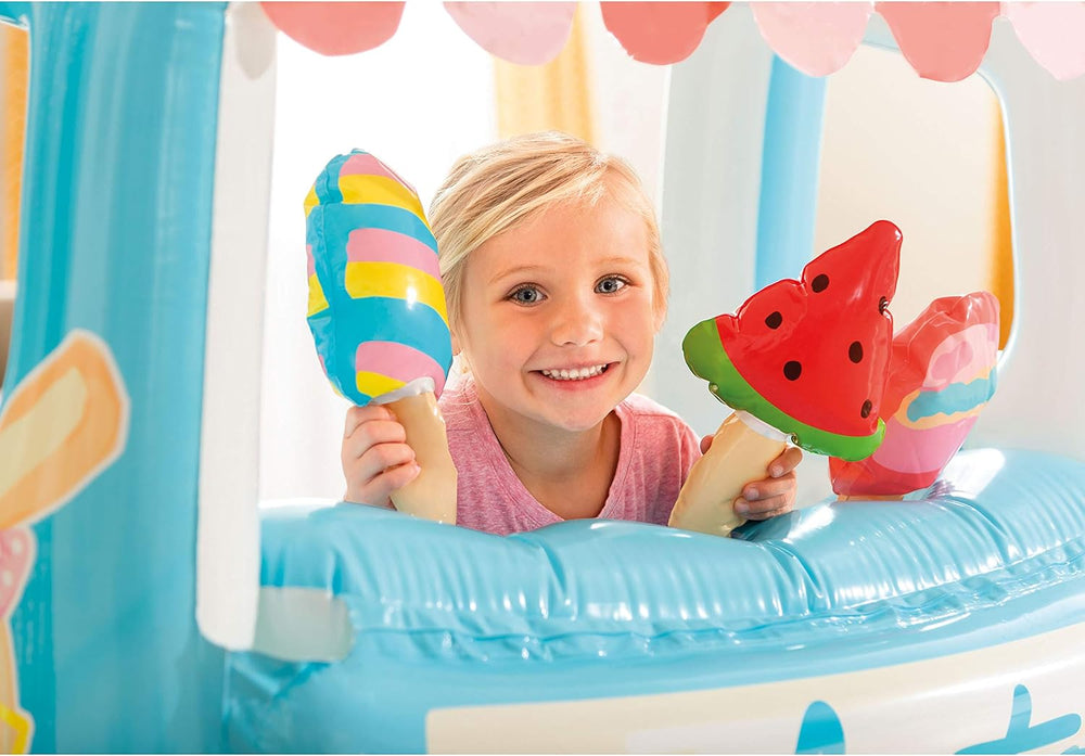 Intex Ice Cream Stand Inflatable Playhouse and Pool, for Ages 2-6, Multi, Mod...