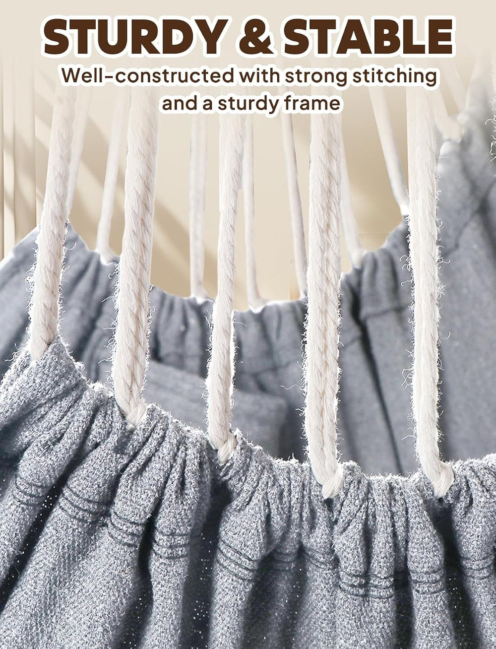 Chihee Hammock Chair with Strong Webbing Straps Hooks Suspension 2 Cushions